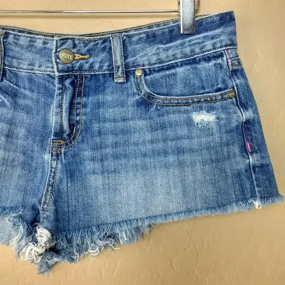 PINK Victoria's Secret Distressed Cut Off Shorts - Picture 4 of 9